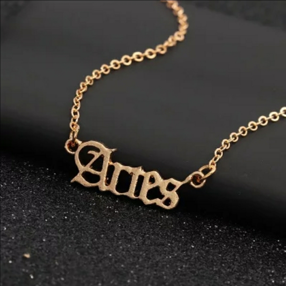 ARIES Zodiac Gold Chain Necklace!